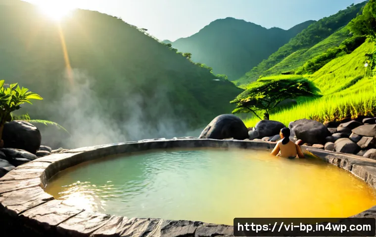 지열 지역에서의 액티비티 추천 - Photorealistic geothermal hot spring activity in northern Vietnam, a Vietnamese family in modest swi...